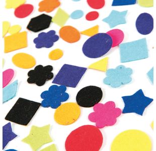Self Adhesive Felt Shapes Assorted (Pack of 100) AR02786
