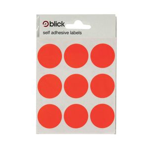 Blick Round Coloured Labels 29mm 36 per Bag Red Pack of 720 RS005155