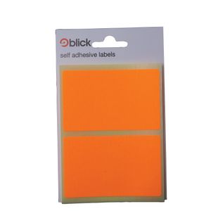 Blick Fluorescent Labels in Bags 50x80mm 8 Per Bag Orange (Pack of 160) RS010852