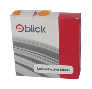 Blick Labels in Dispensers Round 19mm Orange (Pack of 1280) RS011859
