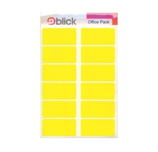 Blick Labels in Office Packs 25mmx50mm Yellow (Pack of 320) RS020158