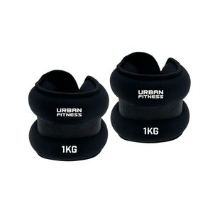 Urban Fitness Wrist and Ankle Weights Black (Pack of 2) UFW00702