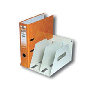 Rotadex 3-Section Lever Arch Filing Rack A4 Smoke White LAR3