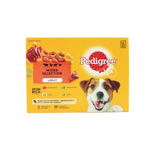 Pedigree Adult Wet Dog Food in Jelly Mixed Selection 100g Pouches (Pack of 12) 545402