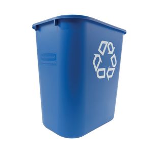Rubbermaid Wastebasket Recycling Medium 26L Blue FG295673BLUE