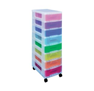 Really Useful Storage Tower with 8 Drawers Multicoloured DT1007