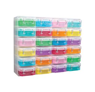 Really Useful 24 Compartment Organiser Box 0.07L Rainbow 0.07x24ORGASS