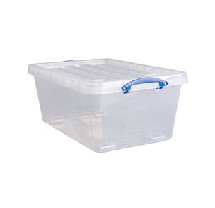Really Useful Wheeled Box 63.5 Litre Clear Pack of 3 63.5CWB-PK3