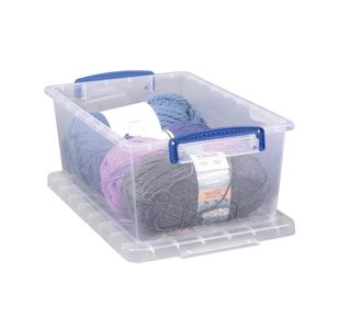 Really Useful Nesting Storage Box 10.1L Clear Pack of 3 10.1C-PK3