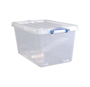 Really Useful Wheeled Box 83.5 Litre Clear Pack of 3 83.5CWB-PK3