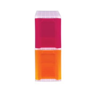 Really Useful Slimline 2 Drw Storage Tower 11.5L Clr/Ast ST2x11.5CLASS