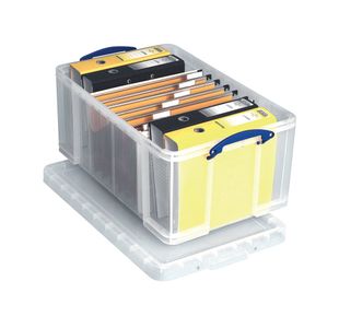 Really Useful 64 Litre Plastic Storage Box 710x440x310mm Clear 64C