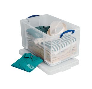 Really Useful 84L Plastic Storage Box 710x440x380mm Clear 84LC