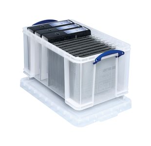 Really Useful 48L Plastic Storage Box 600x400x310mm Clear 48C