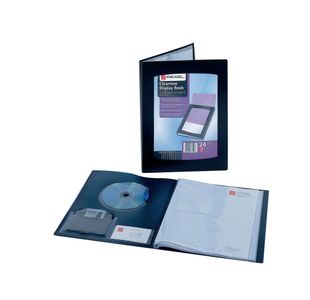 Rexel Clearview Display Book 24 Pocket A3 Black 10405BK