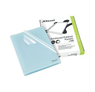 Rexel Cut Flush Folder Polypropylene A4 Clear (Pack of 100) 12215