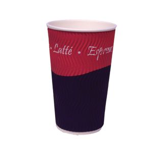 25cl Rippled Wall Hot Cups (Pack of 25) HVRWPA08V1