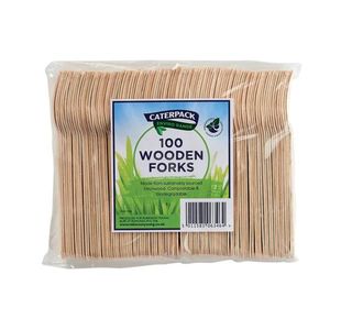 Caterpack Enviro Wooden Forks (Pack of 100) RY10568