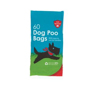 Safewrap Antibacterial Tie Handle Dog Poo Bags (Pack of 60) RY11532-S