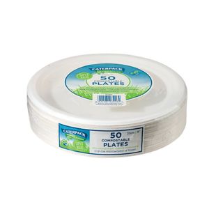 Super Rigid 9 Inch Biodegradable Plate (Pack of 50) 3864
