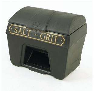 Victoriana Salt and Grit Bin with Hopper Feed Black/Gold 200L 317065