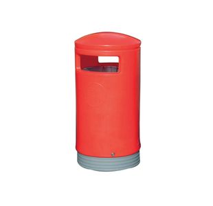 Outdoor Hooded Top Bin 75 Litre Red 321773