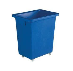 Bottle Skip 580x410x700mm 4x50mm Swivel Blue 328218