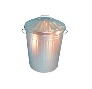 Galvanised Dustbin with Lid 90L 344197