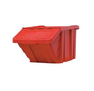Heavy Duty Storage Bin With Lid Red 359519