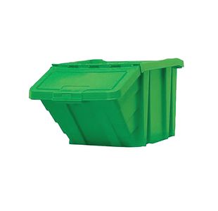 VFM Green Heavy Duty Storage Bin with Lid 400x635x345mm 359520