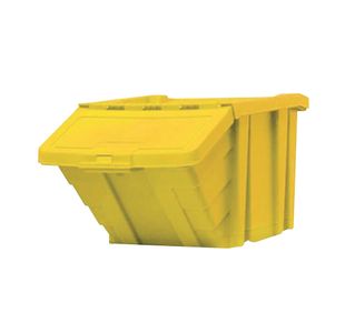 VFM Yellow Heavy Duty Storage Bin with Lid 400x635x345mm 359521