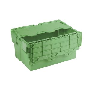 Attached Lid Container 54L Green 360330