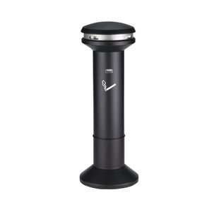 Silver and Black High Capacity Smoking Ash Stand 370785