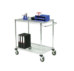 Mobile Trolley 2-Tier Chrome 373003