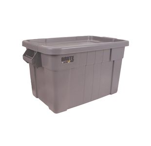 Brute Tote Box/Lid 75 Litre Grey W441xD384xL707mm 382216