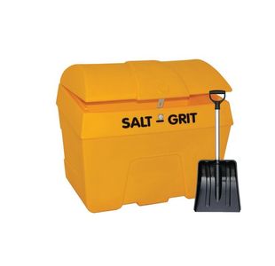 Slingsby Heavy Duty Salt and Grit Bin without Hopper Feed with Hasp Yellow 200L 389095