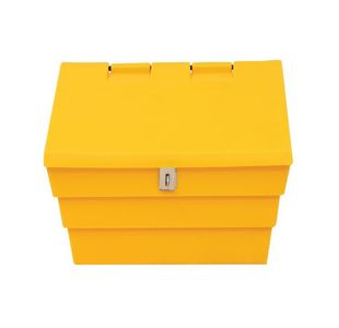 Mini Salt and Grit Bin with Locking Lid Yellow 50L 389111