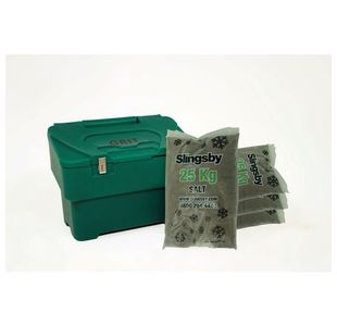 Salt and Grit Bin with Optional Locking Green 115L 395094