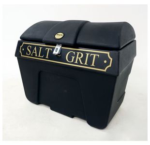 Victoriana Salt and Grit Bin without Hopper Feed with Hasp and Stapl 200L Black 399669