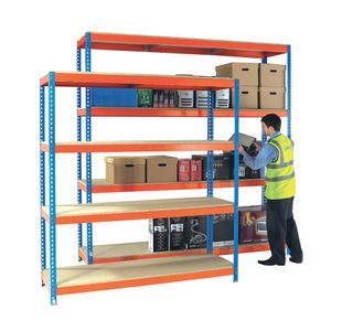 Heavy Duty Painted Additional Shelf 1500x600mm Orange/Zinc 378853
