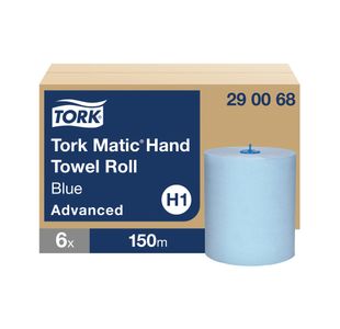 Tork Matic Hand Towel H1 Blue 150m (Pack of 6) 290068