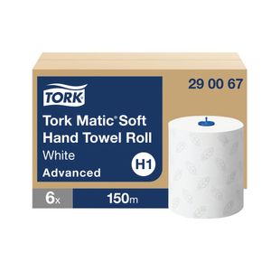 Tork Matic Hand Towel H1 White 150m (6 Pack) 290067