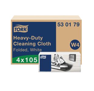 Tork Cleaning Cloth Heavy-Duty Folded 105 Sheets (Pack of 4) 530179