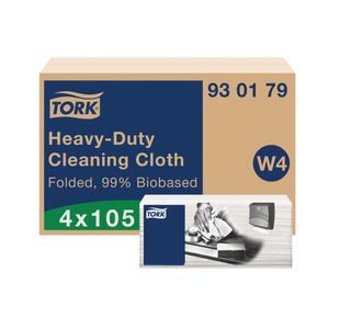 Tork Biobased Heavy-Duty Cleaning Cloth White (Pack of 420) 930179