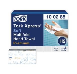 Tork Xpress Interfold Hand Towel H2 White 110 Sheets (Pack of 21) 100288