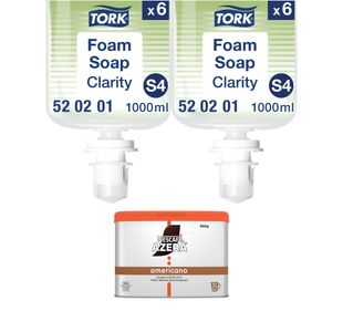 Tork Clarity Foam Soap Refill 1L x6 Buy 2 FOC Nescafe Azera 500g