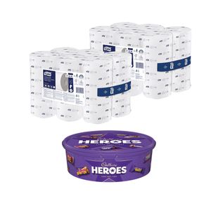 Tork OptiServe Coreless 3-Ply Toilet Roll x18 Buy 2 FOC Cadbury Heroes