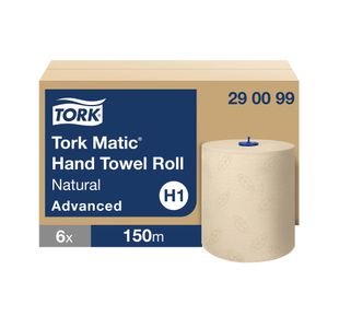 Tork Matic Paper Hand Towel Roll Natural (Pack of 6) 290099
