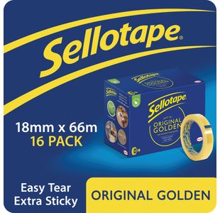 Sellotape Original Golden Tape 18mmx66m (16 Pack) 1443252
