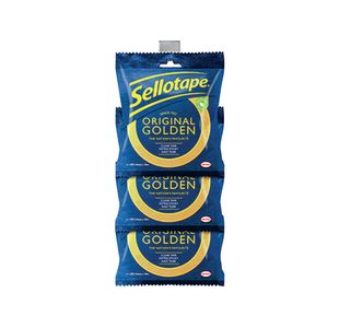 Sellotape Original Golden Tape 24mmx50m Clip Strip (Pack of 12) 2928293